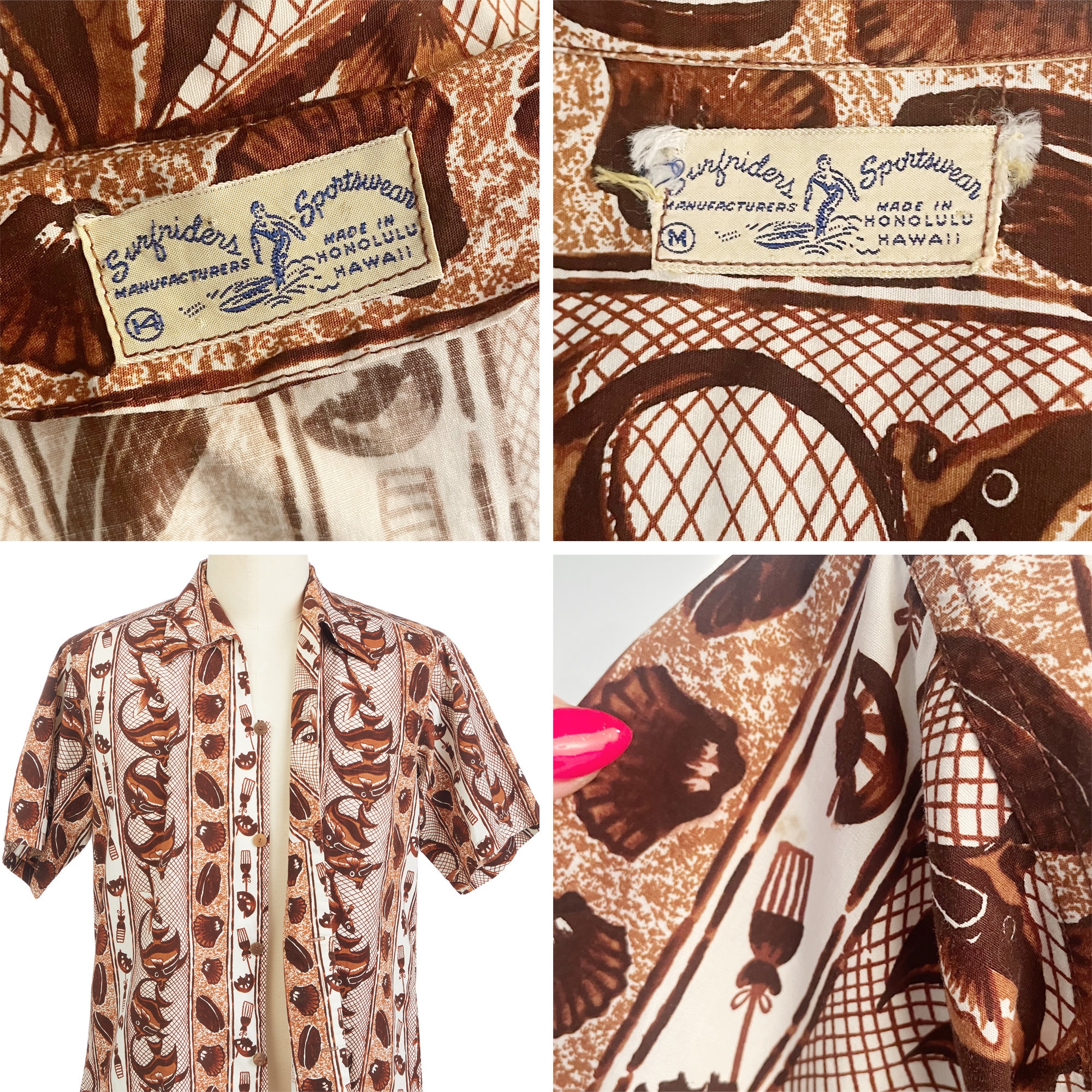 Vintage 1950s Surfriders Sportswear Set // His & Hers Fish Aquatic 