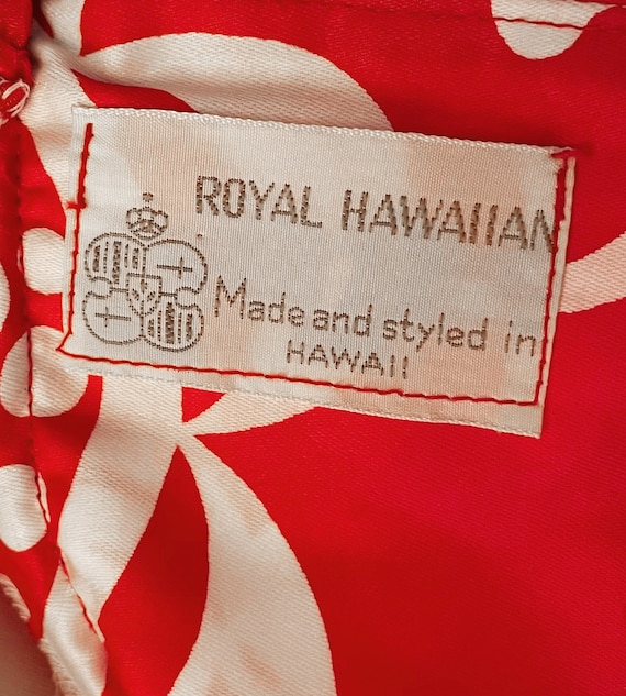 Vintage 1950s Royal Hawaiian Dress // Floral Tiki… - image 9