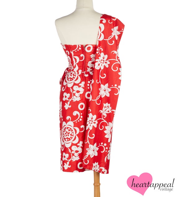 Vintage 1950s Royal Hawaiian Dress // Floral Tiki… - image 7