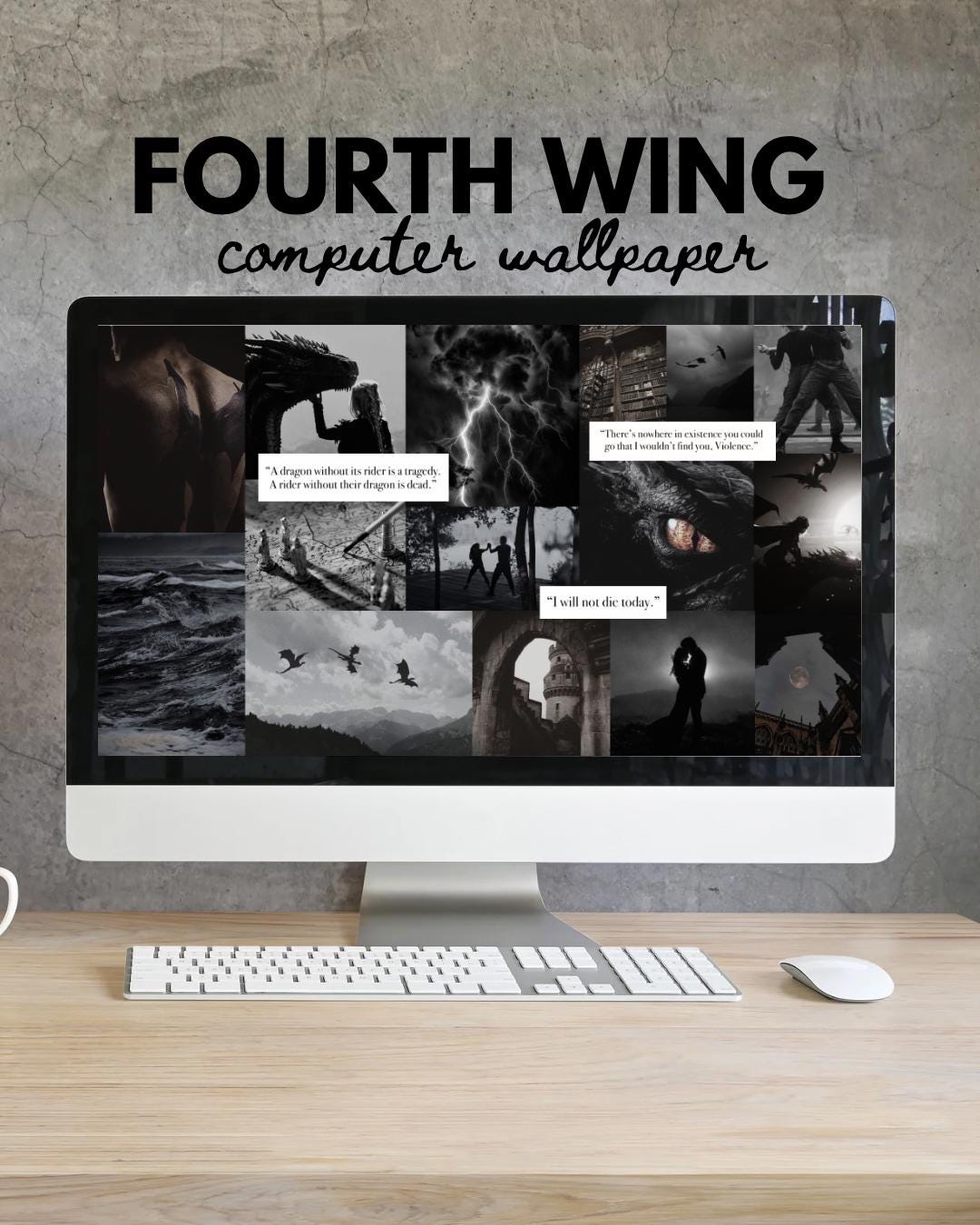 Fourth Wing Computer Wallpaper - Etsy