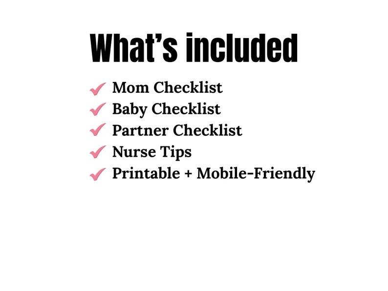Hospital Bag Checklist Printable | Labor & Delivery Packing List for ...