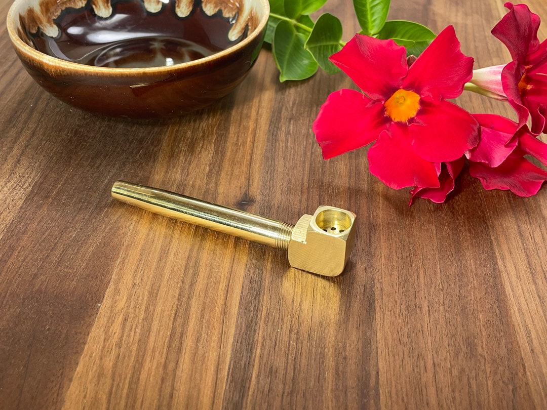 Trim, Screenless Brass Pipe 100 Brass, Smooth Smoking, Easy Cleaning