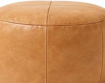 special offer Natural tan Round Ottoman Cover, 16 x16 16 in light brown