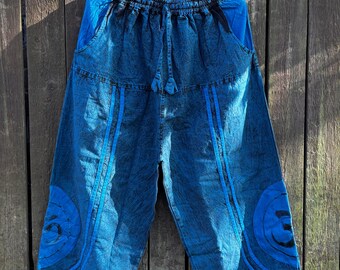 Pantalones harem bohemios hechos a mano – Pantalones deportivos de estilo hippie urbano únicos