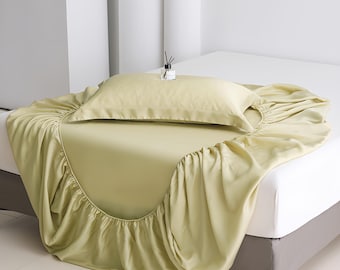 Tencel Fitted Sheet, Solid Color Bedding