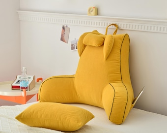 Baumwolle bedrucktes Kissen - weiches dekoratives Rückenkissen, Geschenk für Mama, Lendenkissen, neues Wohndekor, Lesekissen, natürliches Kissen für den Rücken