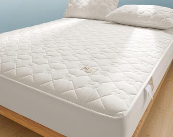 White Cotton Quilted Fitted Sheet – Teen Room Decor Soft & Comfortable Bedding