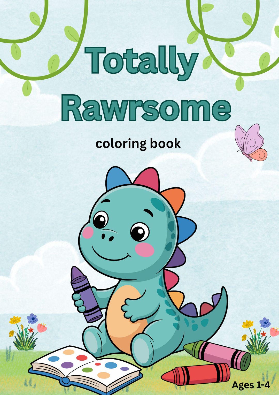 Kids Dinosaur Coloring Book: Prehistoric Fun (digital Download) - Etsy