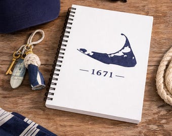 Nantucket Map 1671 Spiral Notebook | Ruled Journal