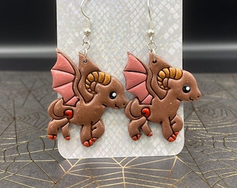 Cute Jersey Devil Cryptid Earrings