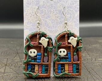Haunted Bookshelf Earrings