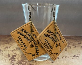 Ouija Board Earrings Polymer Clay