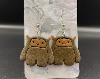Bigfoot Polymer Clay Earrings