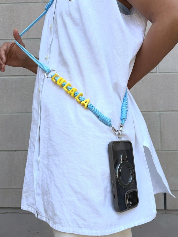 Custom Letter Beaded Paracord Phone Lanyard Personalized Colourful Crossbody Cellphone Strap Alphabet Phone Holder Teachers Moms Travellers