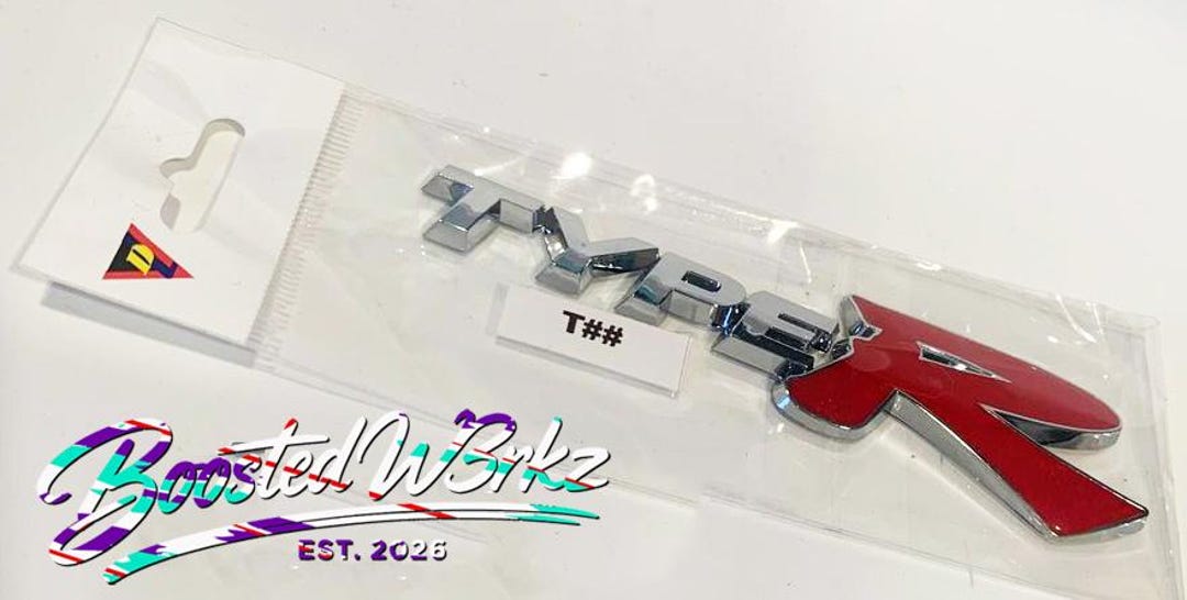 Type R Logo Red Honda Type R Emblem Chrome/red 5 Inch 3m - Etsy