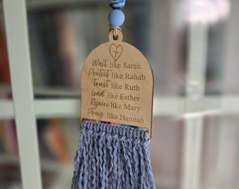 Blue Faith Like Car Charm