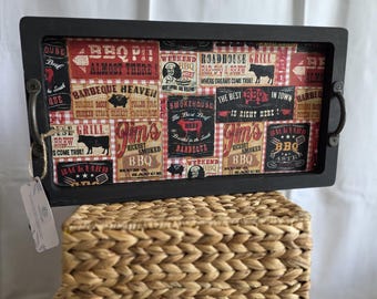 Serving Tray BBQ/Black