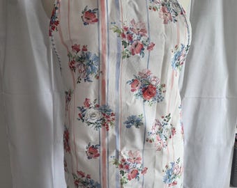 Red, White, and Blue Floral Apron