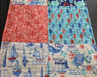 Turtle Quilted 88" Table Runner