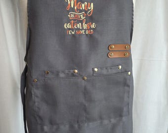 Utility Adult Apron With Embroidered Design