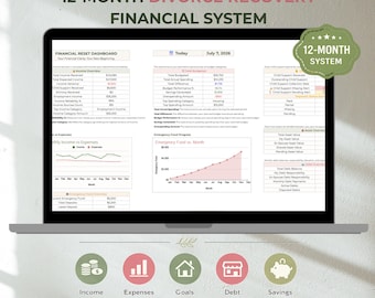 Divorce Financial Planner Spreadsheet Google Sheets Budget Planner Child Support Tracker Asset Debt Tracker Financial Recovery Organizer