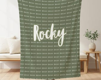 Personalized Dog Blanket with Name, Custom Plush Puppy Blanket, Dog Name Blanket, Gift for Dog Lover, New Puppy Gift, Pet Photo Throw