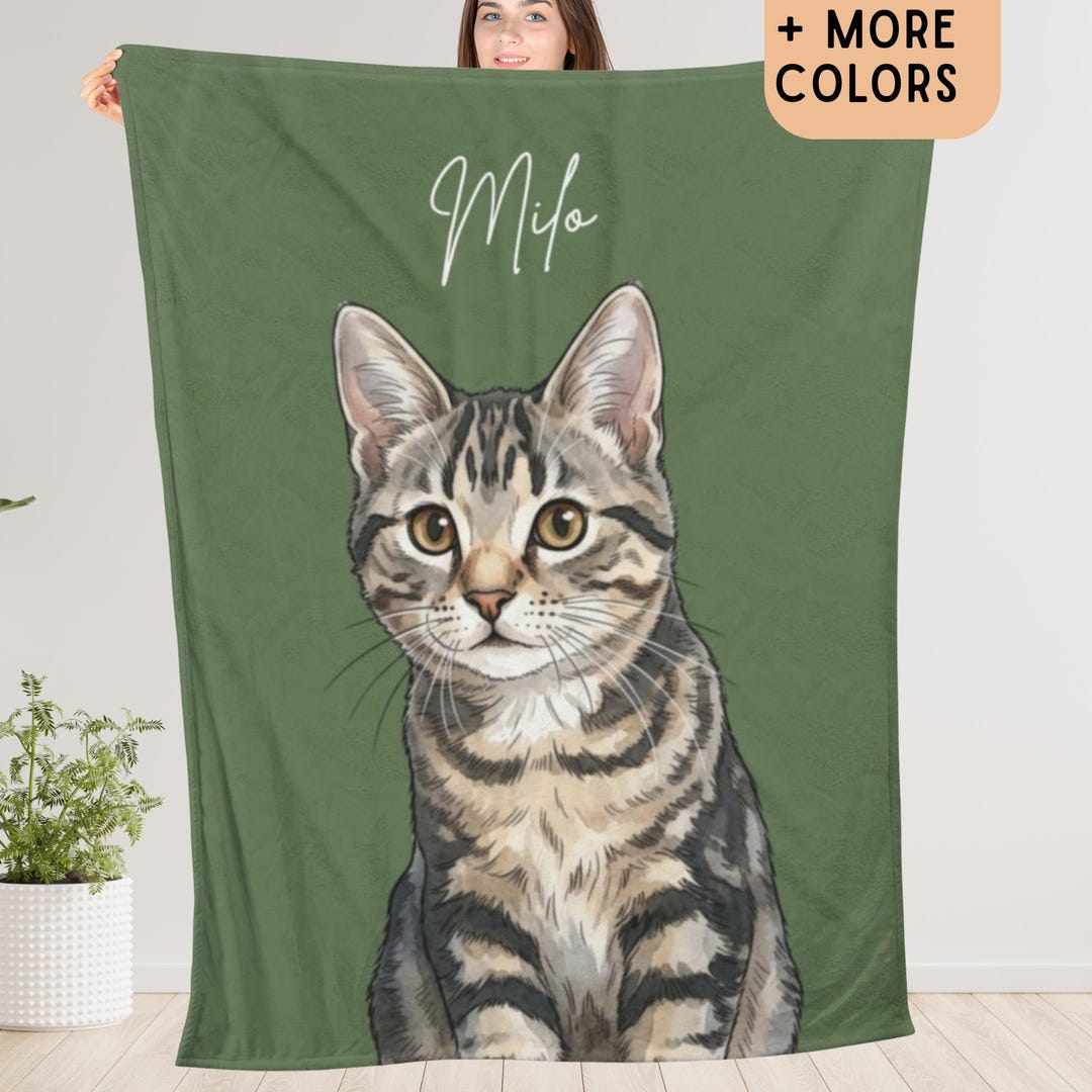 Custom Pet Photo Blanket – Personalized Dog & Cat Blanket With Picture ...