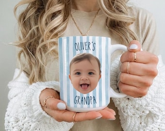Personalized Baby Photo Mug for Grandpa, Custom Grandpa Photo Mug, First Time Grandpa Gift, Father's Day Keepsake, Photo Mug