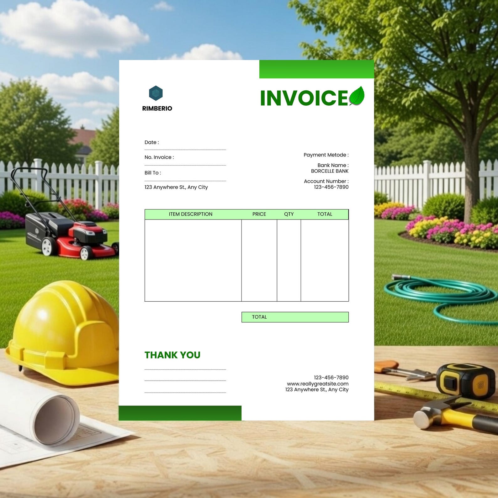 Image 7 for Lawn Care Invoice Template Word