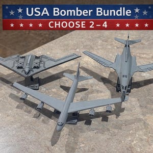 3D Printed Bomber Aircraft Model Kit Bundle | B-52, B-2,B-1, B-21 Aviation DIY