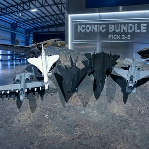 3D Printed Iconic Aircraft Model Kit Bundle | SR-71, F-117, A-10, F-14, Concorde Aviation DIY