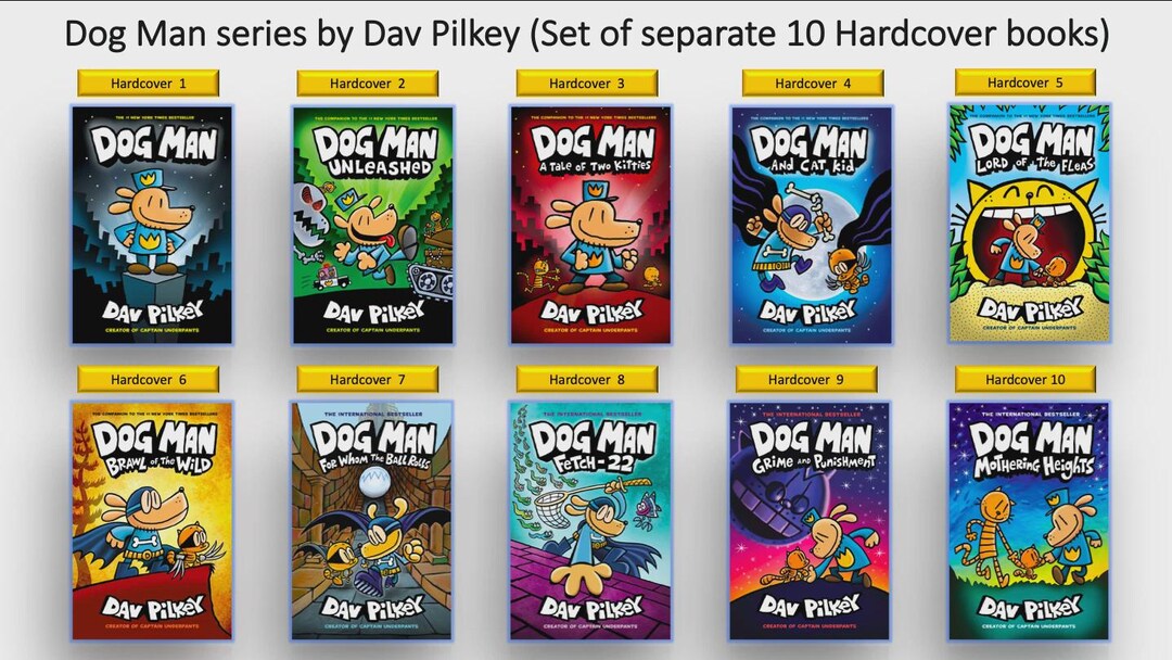 Dog Man Series 10 Books Collection Set by Dav Pilkey (dog Man, Set of ...