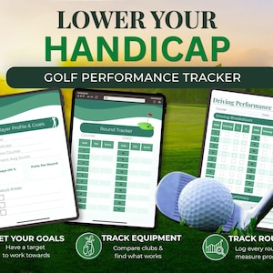 Golf Performance Tracker Bundle | Golf Scorecard & Stats Tracker | Driving + Putting Log | Printable + Digital PDF A4 US Letter
