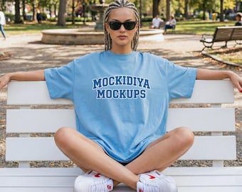 Model T-shirt T-shirt Comfort Colors 1717 | Summer Street Lifestyle (digitale png-download)