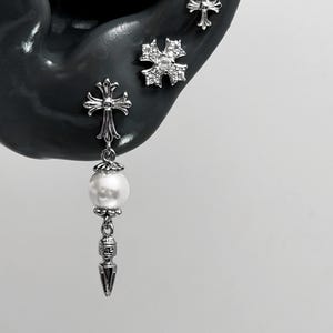 Chrome Hearts Cross Earring - Etsy