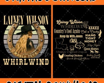 Lainey Wilson Whirlwind Tour T-Shirt PNG Design (Digital Download)