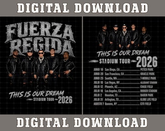 Fuerza Regida PNG : This Is Our Dream Tour,Fan Art T-Shirt Design (Digital Download)