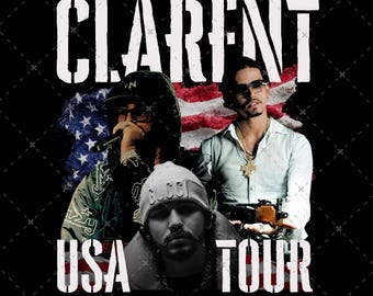 Clarent Tour PNG: Concert 2026 Tshirt Design ( Digital Download)