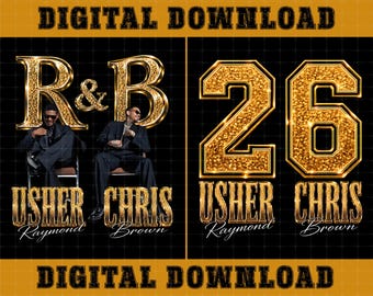Raymond & Brown Tour 2026, Usher x Chris Brown Tshirt Design ( Digital Download)