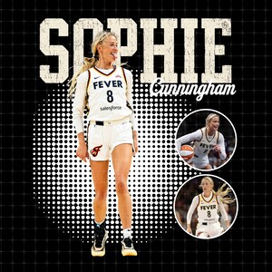 Sophie Cunningham PNG: Grafisk t-shirt med kvinnlig basketspelare (digital nedladdning)