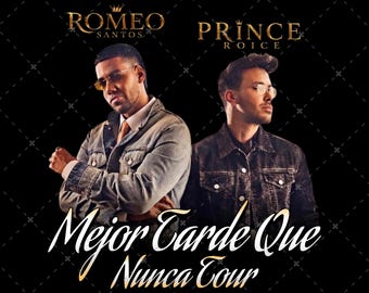 Romeo Santos & Prince Royce PNG,Fan Art T-Shirt Design (Digital Download)