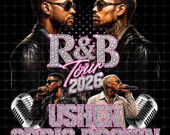 Raymond & Brown Tour 2026, Usher x Chris Brown Tshirt Design ( Digital Download)