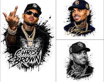 Chris Brown PNG, King of R&B Shirt Design, (DIGITAL DOWNLOAD )