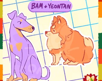 Pastel Puppy Pins and Keychains