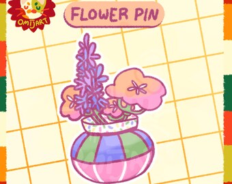 Pastel Flower Pin