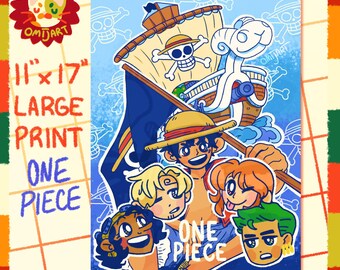 Straw Hat Anime Large Print