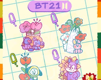 BT21 Pins and Keychains