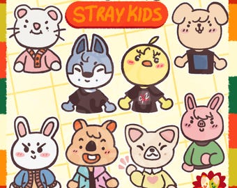 SKZOO Stickers! | Stray Kids inspired holographic stickers