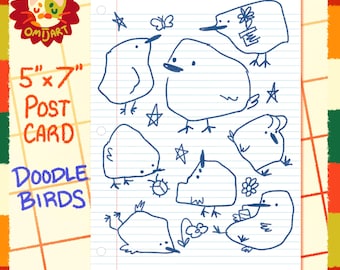 Doodle Birds Postcard