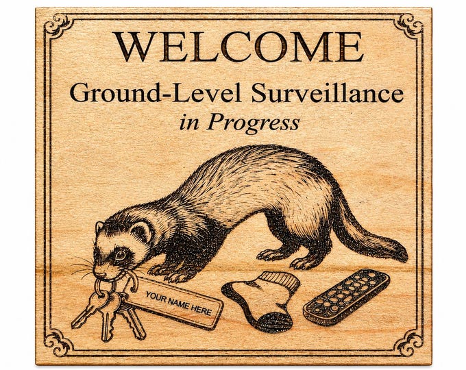 Ferret Welcome Sign | Personalized Funny Front Door Decor